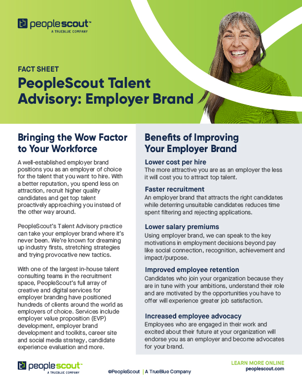 employer brand fact sheet